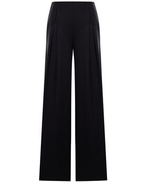 Max Mara Pure Wool Jersey Trousers - Blue