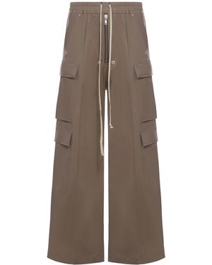Rick Owens Cotton Cargobelas Trousers - Brown