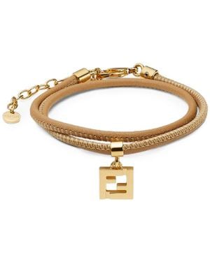 Fendi Forever Leather Bracelet - Metallic