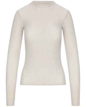 forte_forte Lurex Long-Sleeve T-Shirt - White