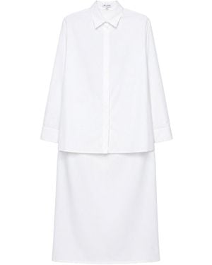 Alaïa Camicia asimmetrica in popeline di cotone - Bianco