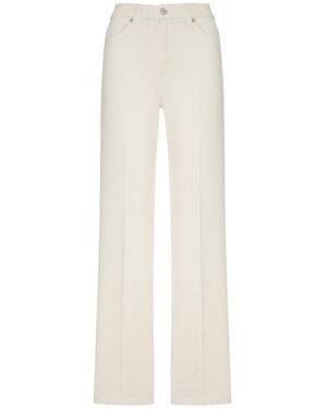 The Seafarer Straight-Leg Denim Jeans With Logo Tape - White