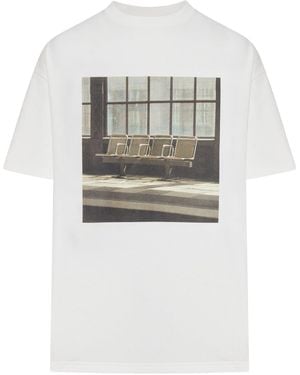 Jil Sander Cotton T-Shirt With Photographic Print - White