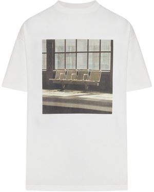Jil Sander Cotton T-Shirt With Photographic Print - White