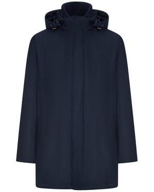 Herno Technical Hooded Parka - Blue