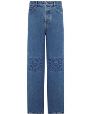 Loewe Baggy Anagram Denim Jeans - Blue