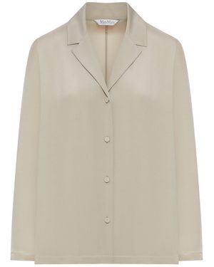 Max Mara Pure Aedo Silk Shirt - Natural