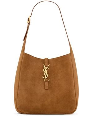 Saint Laurent Small Soft Suede Le 5 À 7 Bag - Brown