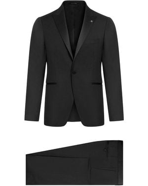 Tagliatore Tailored Single-breasted Wool Suit - Black