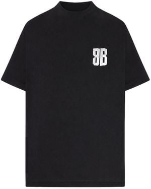 Balenciaga Glitter Tape T-Shirt – Loose Fit - Black