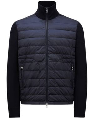 Moncler Padded Cardigan With Zip - Blue