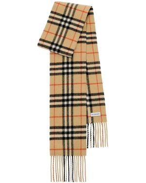 Burberry Check Cashmere Scarf - Metallic