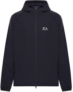 Balenciaga Technical Fabric Zip-Up Jacket - Blue