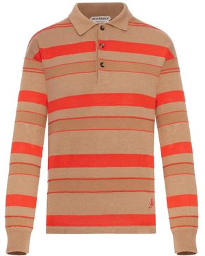 JW Anderson Striped Rugby Polo - Orange