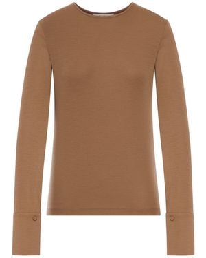 Max Mara Pure Madre Wool Jersey T-Shirt - Brown