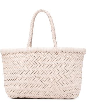 Dragon Diffusion Mini Flat Gora Handbag - Natural