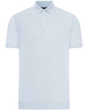 Nome G Short-Sleeved Cotton Tennis Polo - White