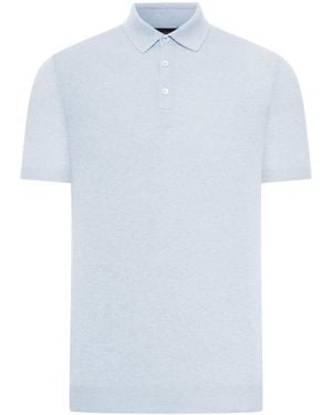 Nome G Short-Sleeved Cotton Tennis Polo - White