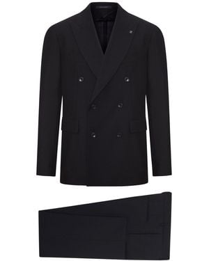 Tagliatore New York Double-Breasted Tailored Suit - Blue