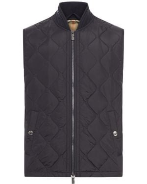 Burberry Quilted Nylon Vest - Blue