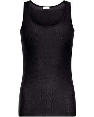Roberto Collina Sleeveless Ribbed Knit Top - Black