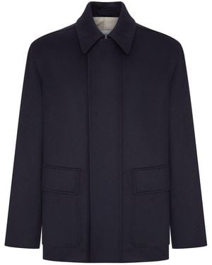 Lardini Loro Piana Water-Repellent Beaver Wool Blouson - Blue