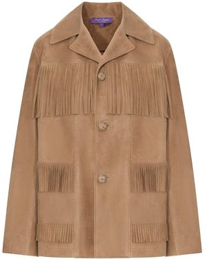 Ralph Lauren Western Suede Jacket With Fringes - Brown