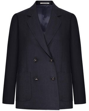 Tagliatore Paris Double-Breasted Tailored Blazer - Blue