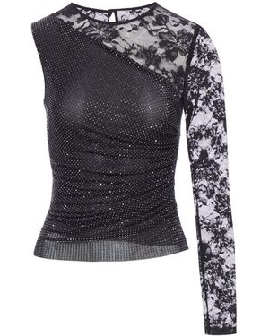 Self-Portrait Top - Black