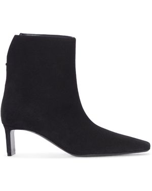 KHAITE Suede Ankle Boots - Black