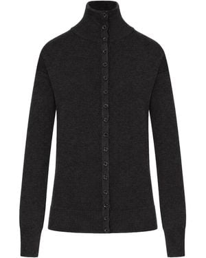 Lemaire Fine Wool Button-Front Cardigan - Black