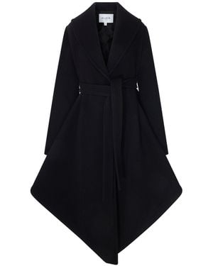 Alaïa Asymmetric Coat With Belt - Blue