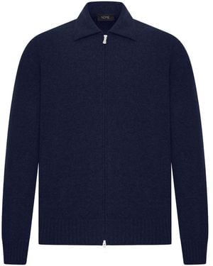 Nome G Cashmere Jacket With Zip - Blue