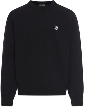 Loewe Wool Jumper With Anagram - Blue