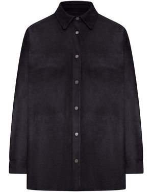 Salvatore Santoro Suede Overshirt - Blue