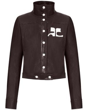 Courreges Re-Edition Vinyl Jacket - Brown