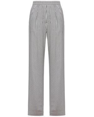 Tom Ford Striped Silk Trousers - Grey