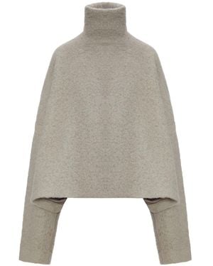 Rick Owens Jumbo Turtleneck Sweater - Gray