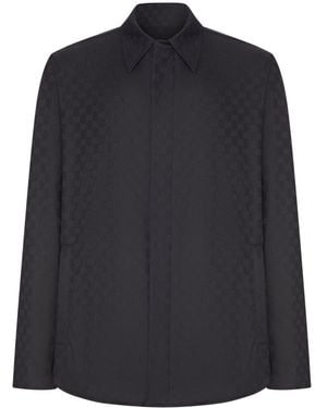 Gucci Camicia in tessuto di cotone gg - Nero