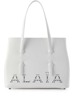 Alaïa Mina 25 Lambskin Bag - White