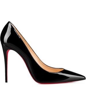 Christian Louboutin Kate 100 Patent Leather Court Shoes - Black