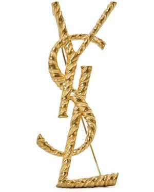 Saint Laurent Cassandre Pin - Metallic