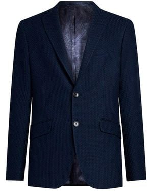 Etro Textured Jersey Jacket - Blue