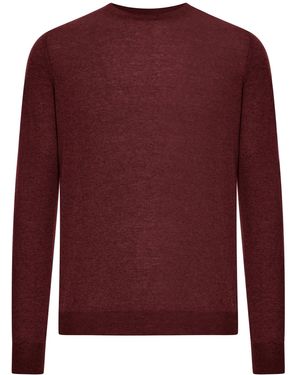 Nome G Crewneck Jumper In Virgin Wool - Red
