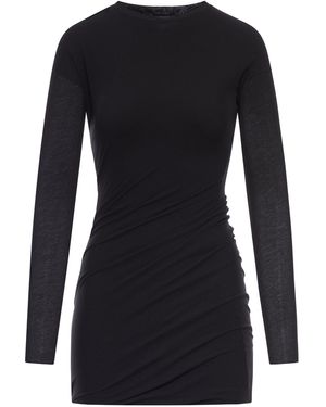 Jil Sander Double-Layered Cotton Mini Dress - Black