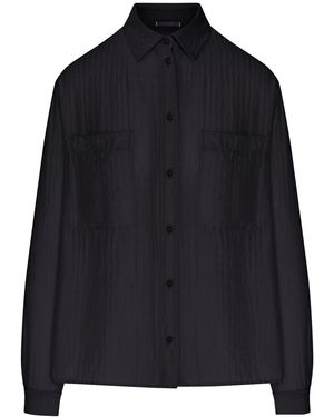 Transit Camicia oversize con tasche frontali - Blu