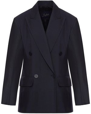 The Seafarer Carmen Double-Breasted Tailored Jacket - Blue