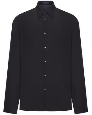 Gucci Camicia in seta nera - Blu