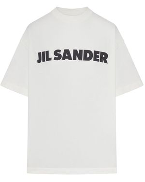 Jil Sander Cotton T-Shirt With Logo - White