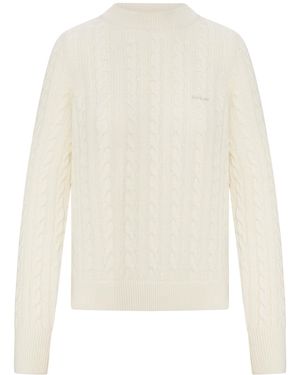 Barbour Cable Knit Sweater - White